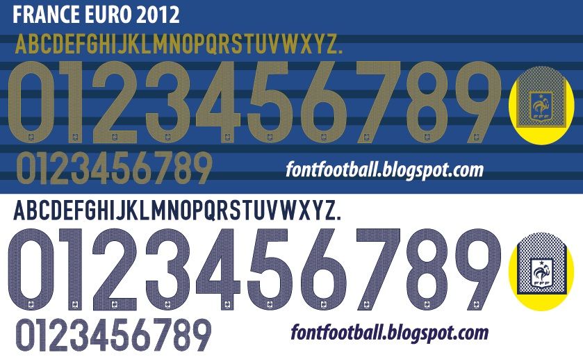Font Vector France Euro 2012 kit