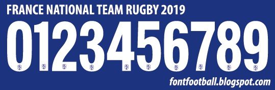 Font Vector France Rugby National Team 2019 kit