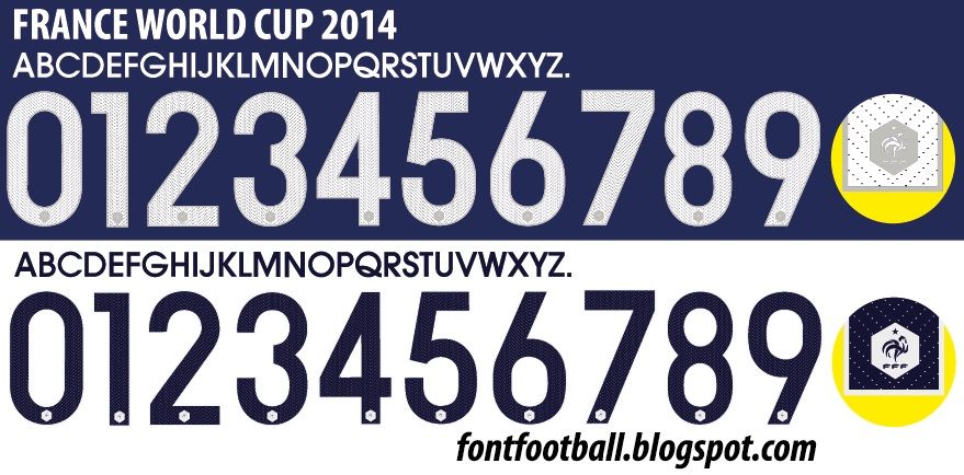 Font Vector France World Cup 2014 Kit