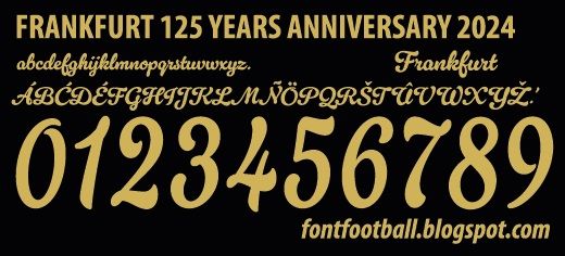 Font Vector Frankfurt 125 Years Anniversary 2024 kit