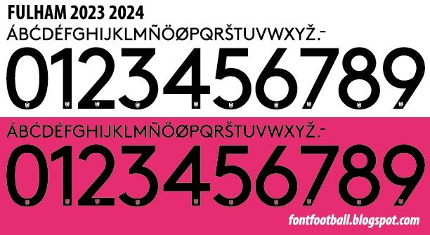 Font Vector Fullham 2023 2024 kit