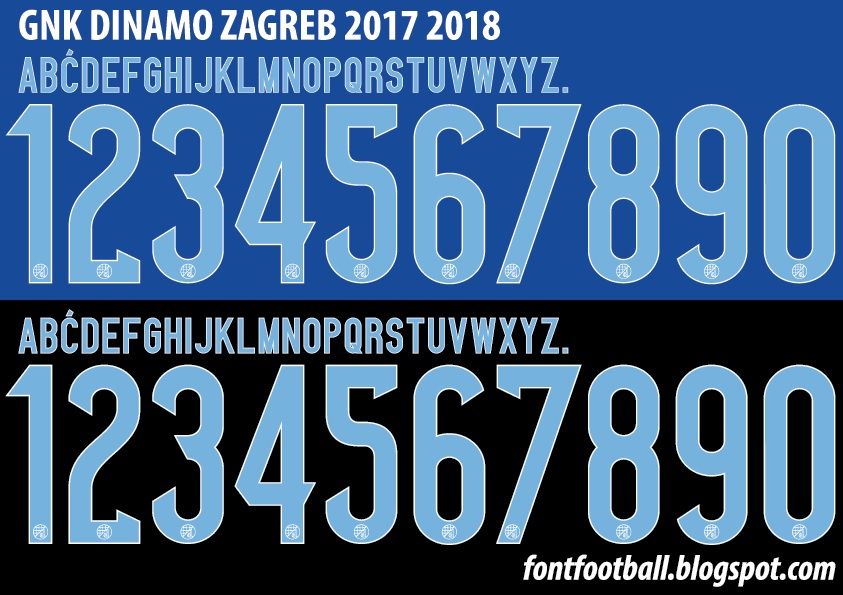 Font Vector Dinamo Zagreb 2017 2018 kit