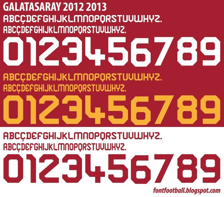 Font Vector Galatasaray 2012 2013 kit