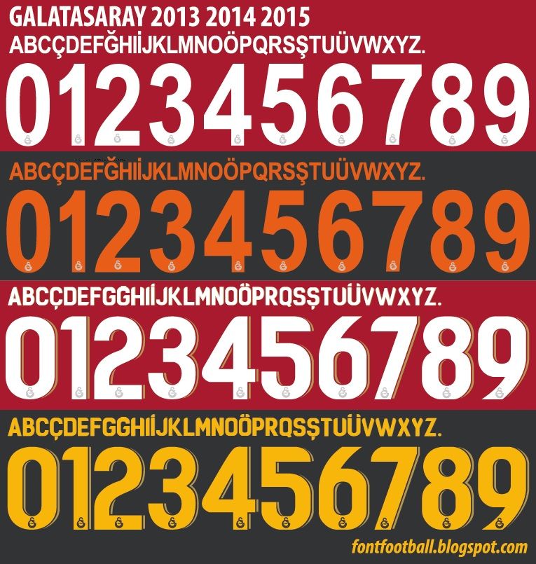 Font Vector Galatasaray UCL 2013 2014 2015 kit