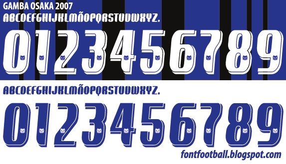 Font Vector Gamba Osaka 2007 kit