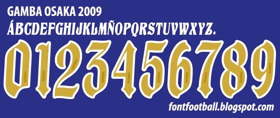 Font Vector Gamba Osaka 2009 kit