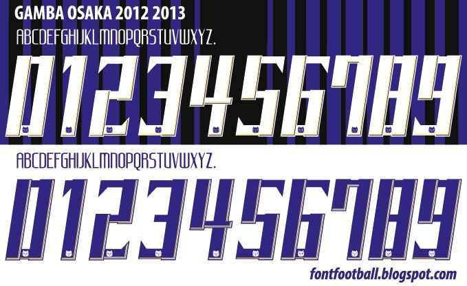 Font Vector Gamba Osaka 2012 2013 kit