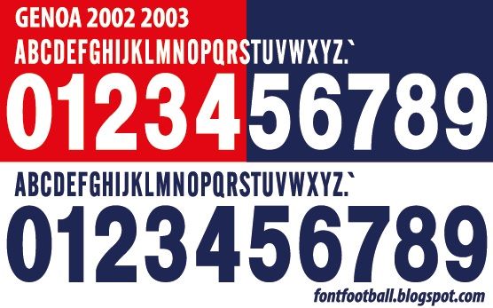 Font Vector Genoa FC 2002 2003 kit