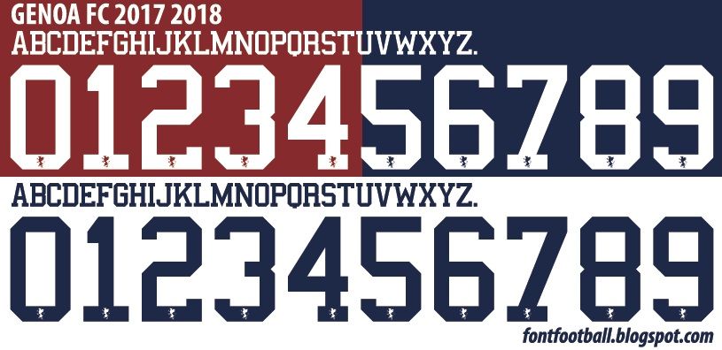 Font Vector Genoa FC 2017 2018 kit