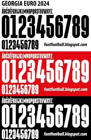 Font Vector Georgia Euro 2024 kit