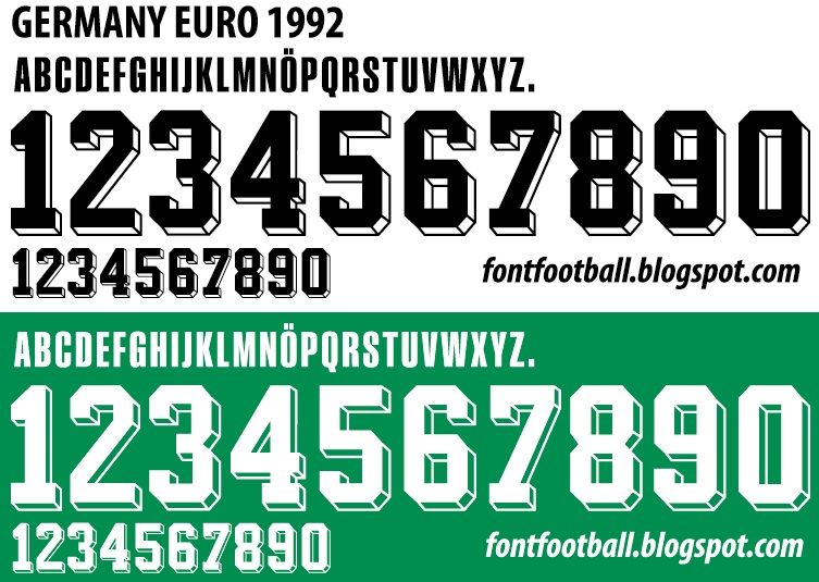 Font Vector Germany Euro 1992 kit
