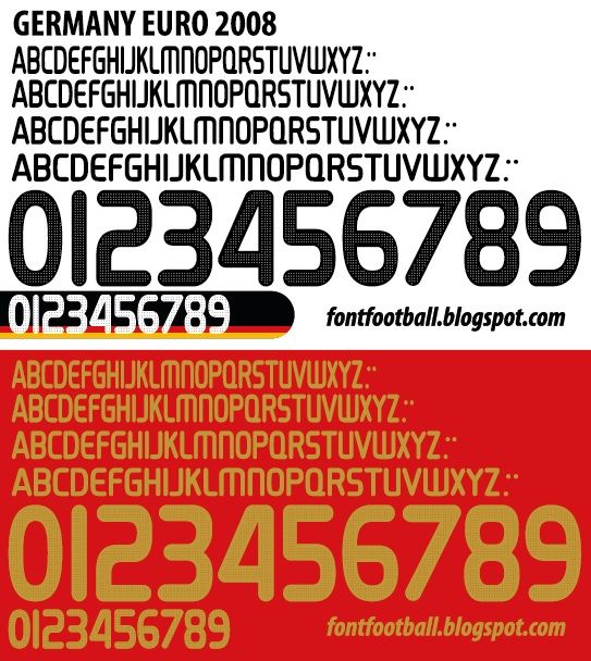 Font Vector Germany Euro 2008 kit