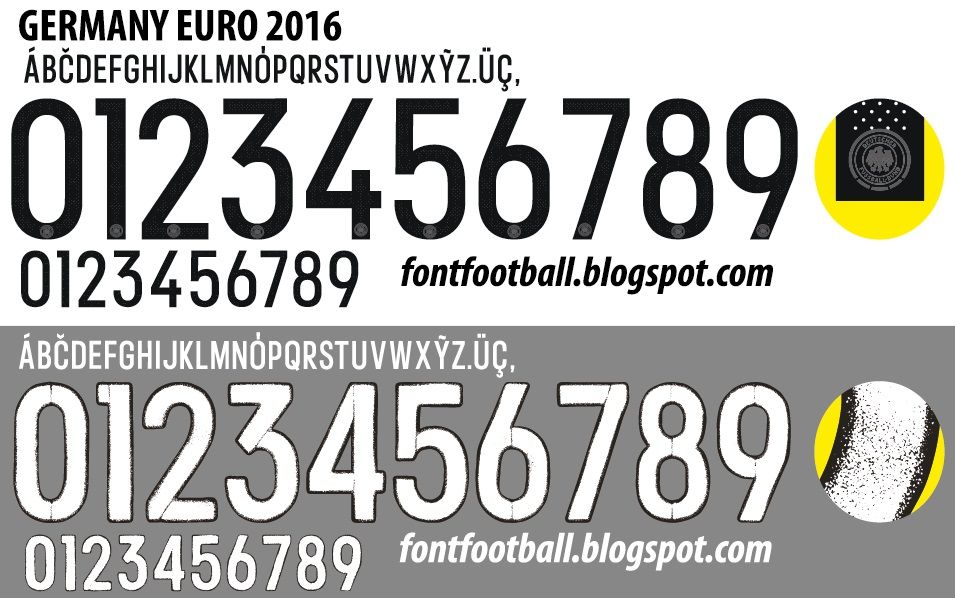 Font Vector Germany Euro 2016 kit