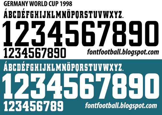 Font Vector Germany World Cup 1998 kit