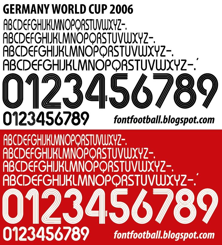 Font Vector Germany World Cup 2006 kit