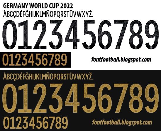 Font Vector Germany World Cup 2022 kit