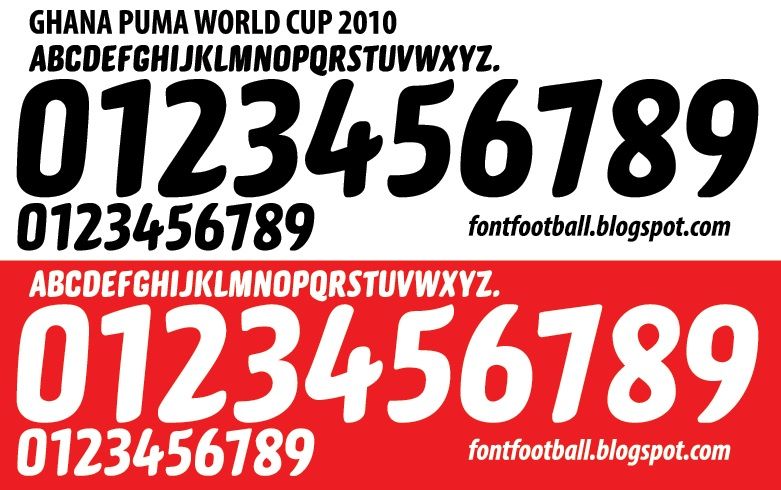 Font Vector Ghana World Cup 2010 kit