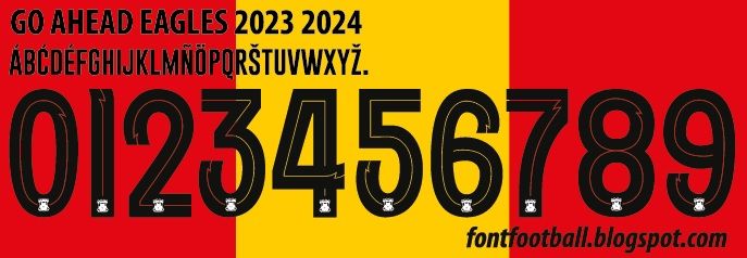 Font Vector Go Ahead Eagles 2023 2024 kit