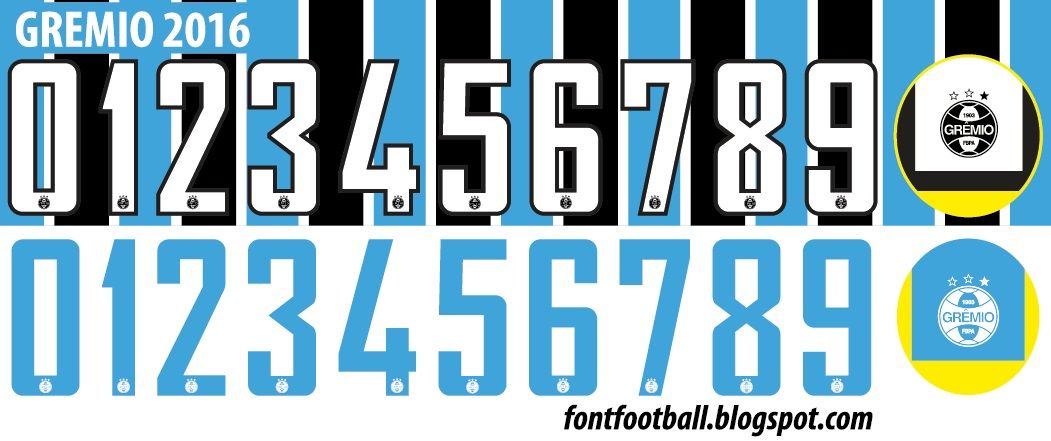 Font Vector Gremio FC 2016 kit