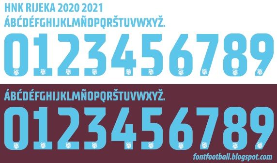 Font Vector HNK Rijeka 2020 2021 kit
