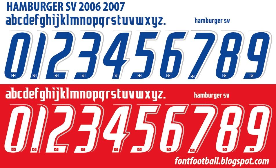 Font Vector Hamburger SV 2006 2007 kit