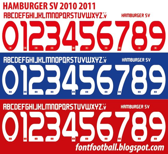 Font Vector Hamburger SV 2010 2011 kit