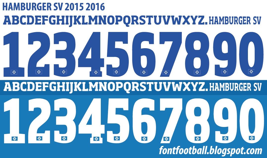 Font Vector Hamburger SV 2015 2016 kit