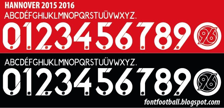 Font Vector Hannover 96 2015 2016 Shirt
