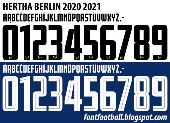 Font Vector Hertha Berlin 2020 2021 kit