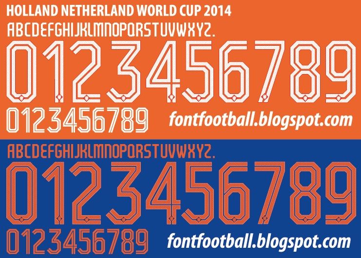Font Vector Holland World Cup 2014 kit