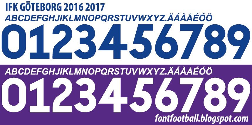 Font Vector IFK Göteborg 2016 2017 kit