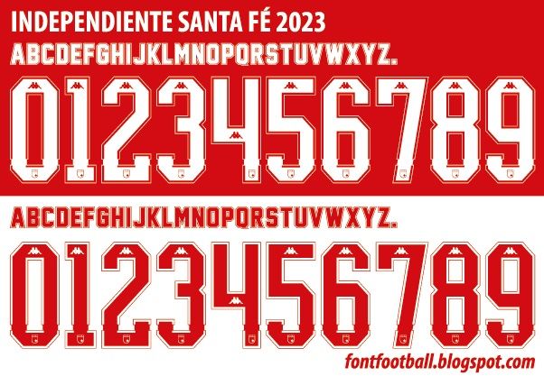Font Vector Independiente Santa Fé 2023 kit