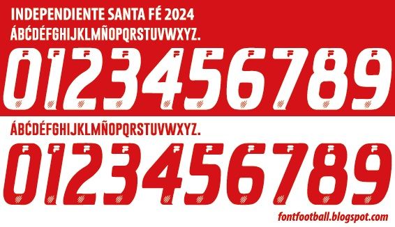 Font Vector Independiente Santa Fé 2024 kit