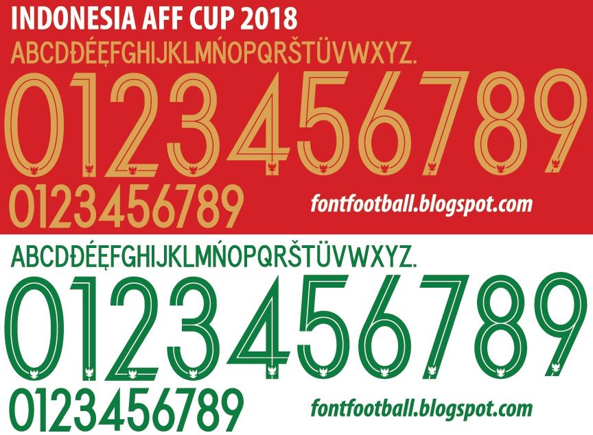 Font Vector Indonesia AFF Suzuki Cup 2018 kit