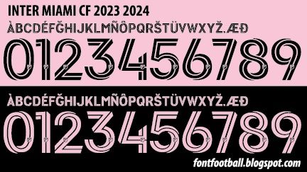 Font Vector Inter Miami 2023 2024 kit