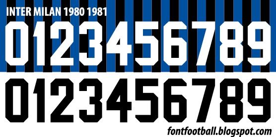 Font Vector Inter Milan 1980 1981 kit