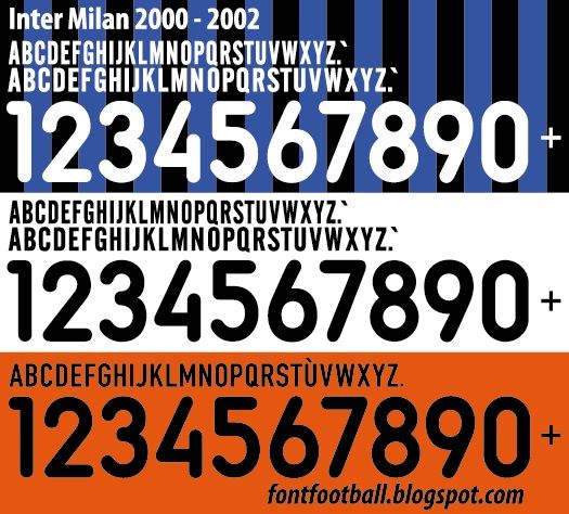 Font Vector Inter Milan 2000 2001 2002 kit