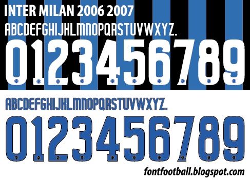 Font Vector Inter Milan 2006 2007 kit