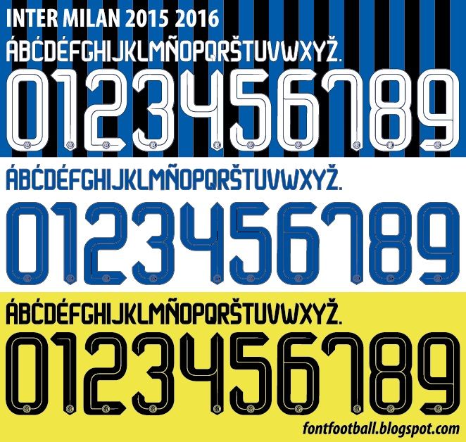 Font Vector Inter Milan 2015 2016 kit