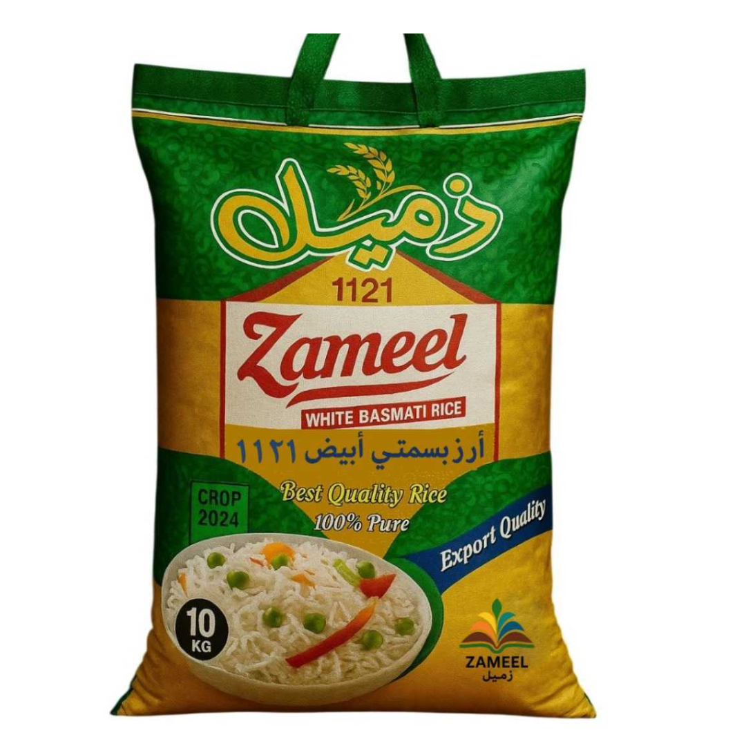 ZAMEEL STEAM BASMATI 1121 RICE INDIA 4X10 KG