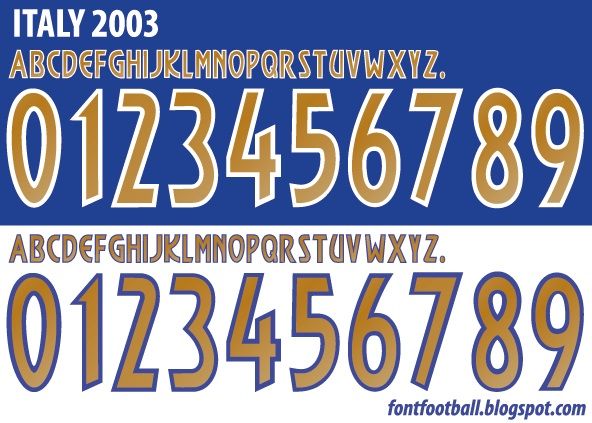 Font Vector Italy Italia 2003 kit