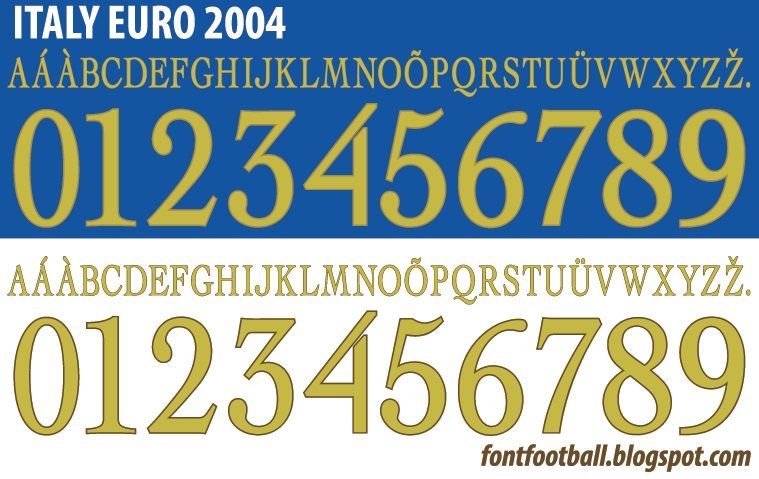 Font Vector Italy Italia Euro 2004 kit