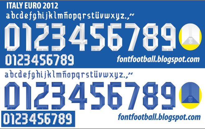 Font Vector Italy Italia Euro 2012 kit