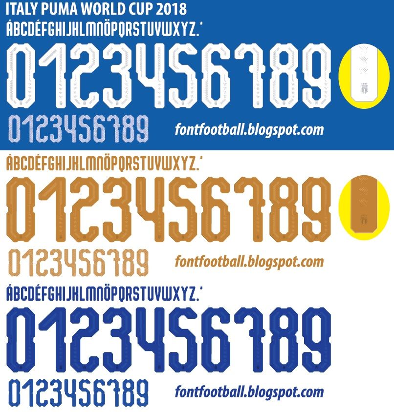 Font Vector Italy Italia World Cup 2018 kit