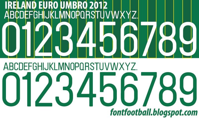 Font Vector Ireland Euro 2012 kit