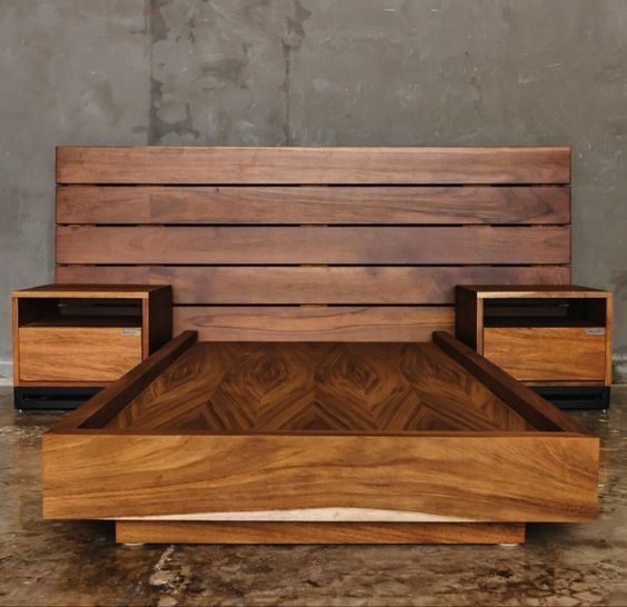 Cama King Size de Parota – Estilo Rústico Moderno