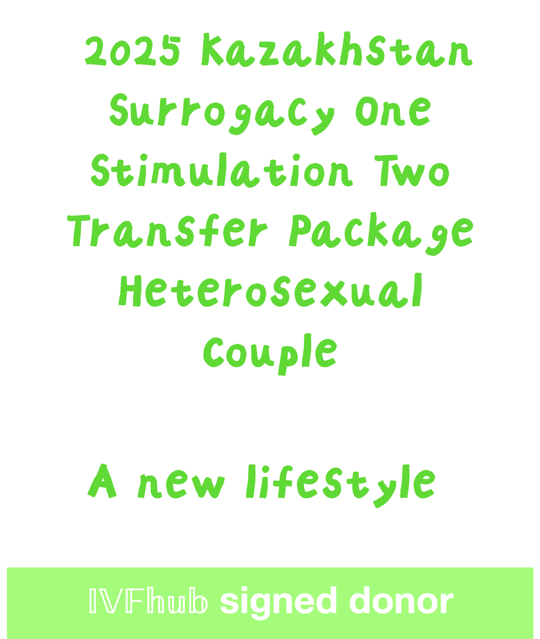 🧬 2025 Kazakhstan Surrogacy One Stimulation Two Transfer Package｜👨‍👩‍👦 Heterosexual Couple 