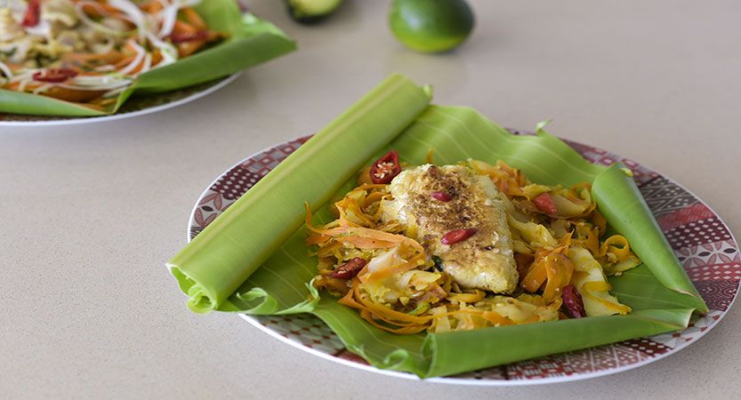 Poisson frais en papillote