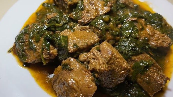 Côtis de viande aux épinards