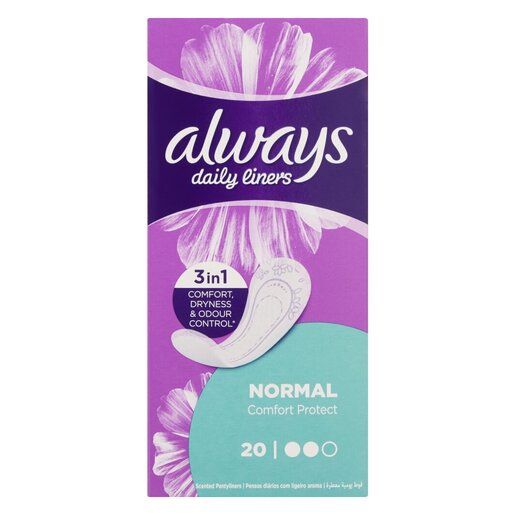 Always Normal Comfort Protect Daily Pantyliners 20 Pack
